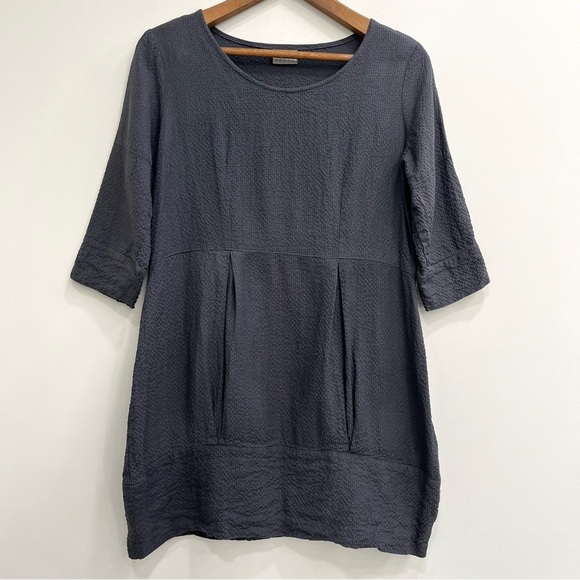 Niche gray textured bell shaped tunic 3/4 length sleeves size small - Picture 4 of 14